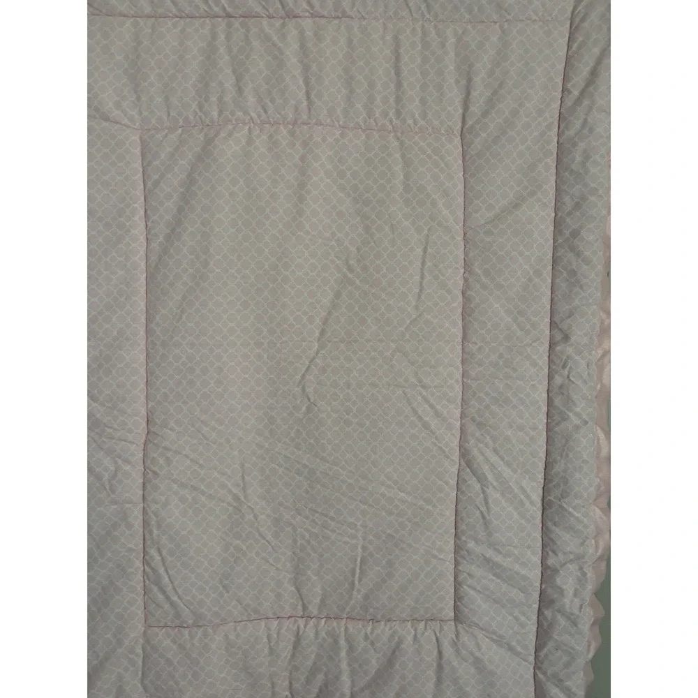 Lambs & Ivy Crib Blanket Comforter Baby Toddler Nursery Pink Black Paris Bow‎